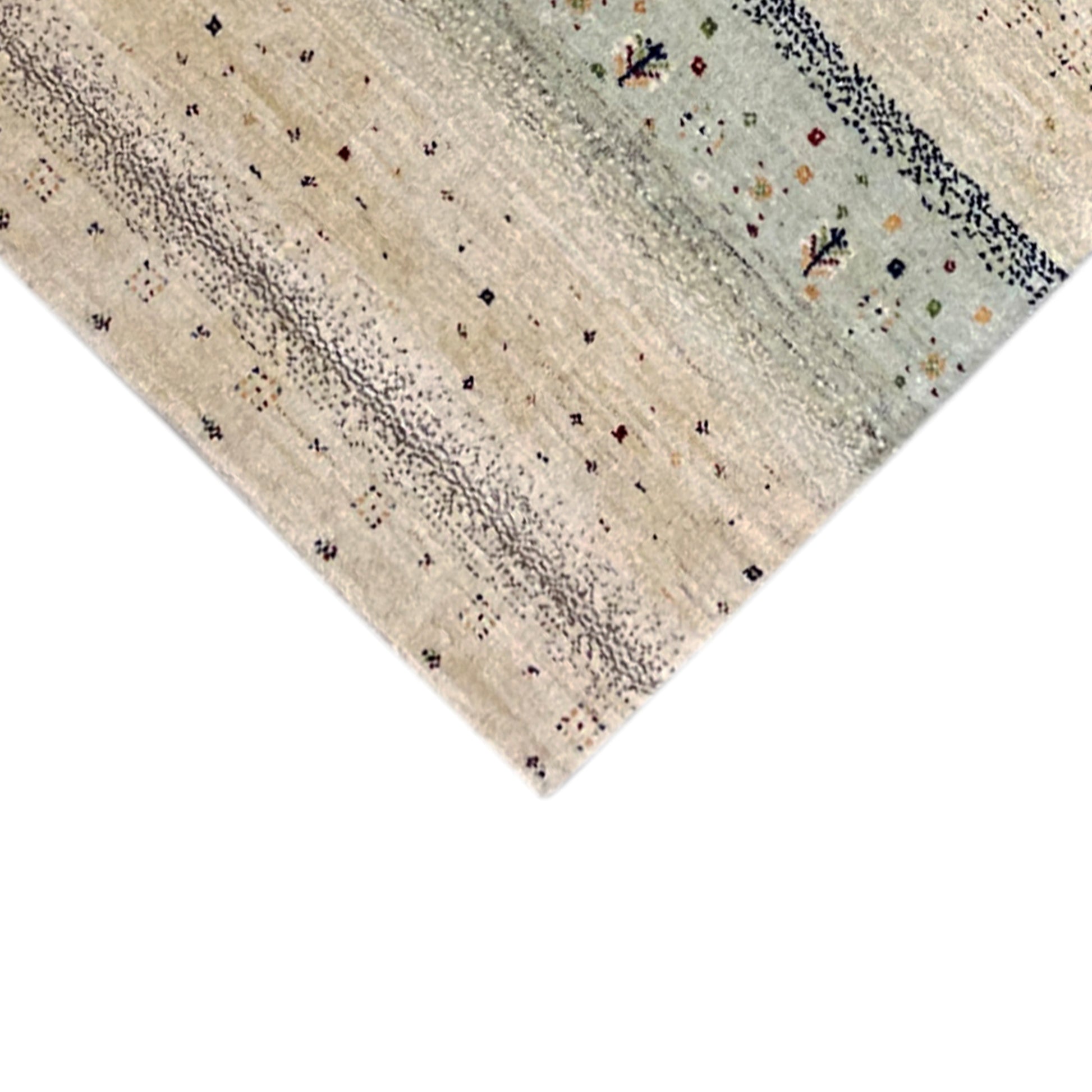 Blauer Gabbeh Teppich Läufer 197x78 cm - German Carpet Shop