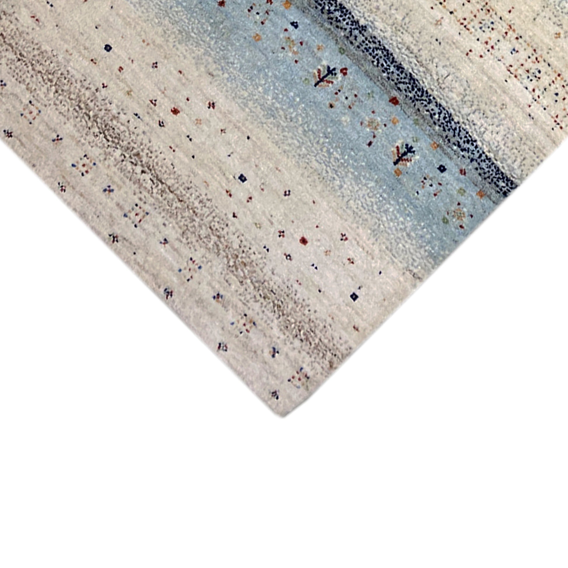 Blauer Gabbeh Teppich Läufer 197x81 cm - German Carpet Shop