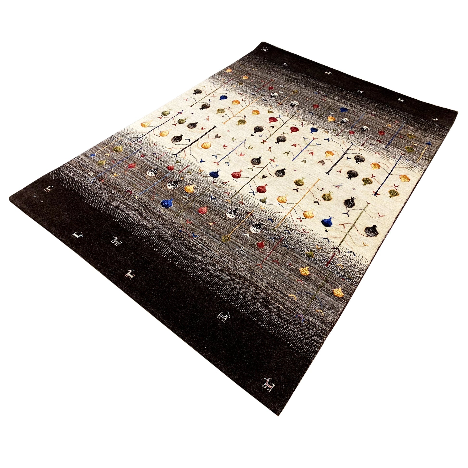 Handgeknüpfter Gabbeh Lori Teppich, 240x171 cm - Naturfarben - German Carpet Shop