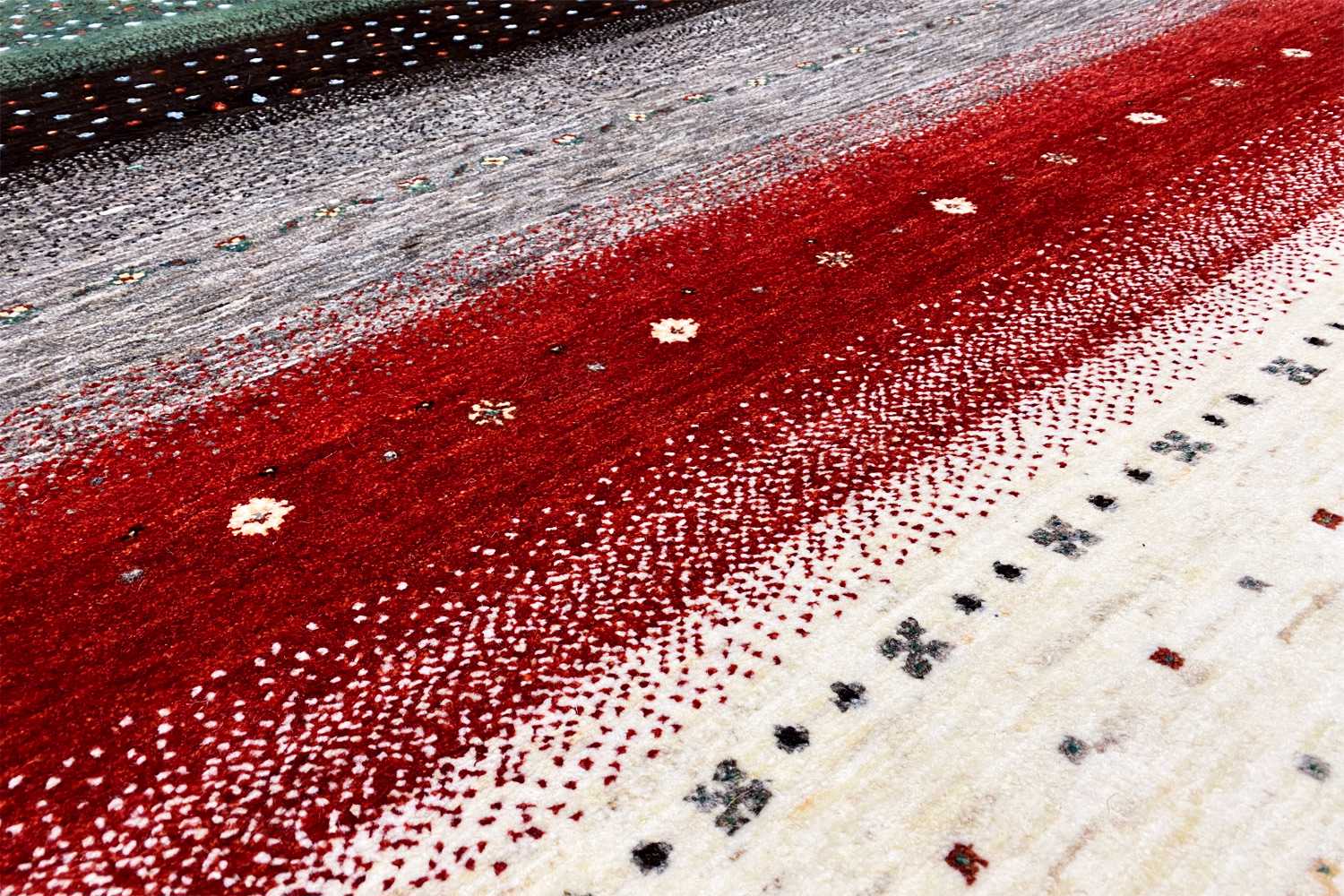 Mehrfarbiger Gabbeh Teppich (170x240 cm / 6x8 ft) - German Carpet Shop