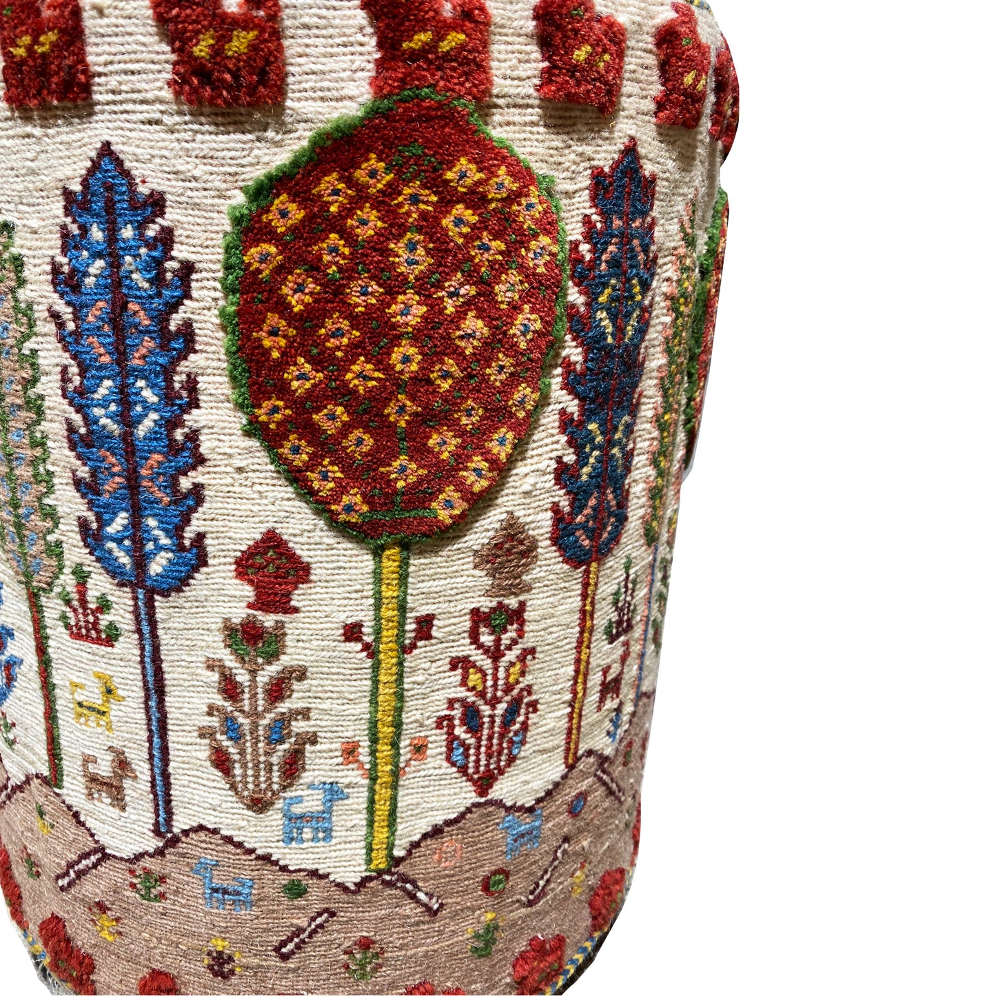 Bunter Soumakh Hocker 116x43x38 cm - German Carpet Shop