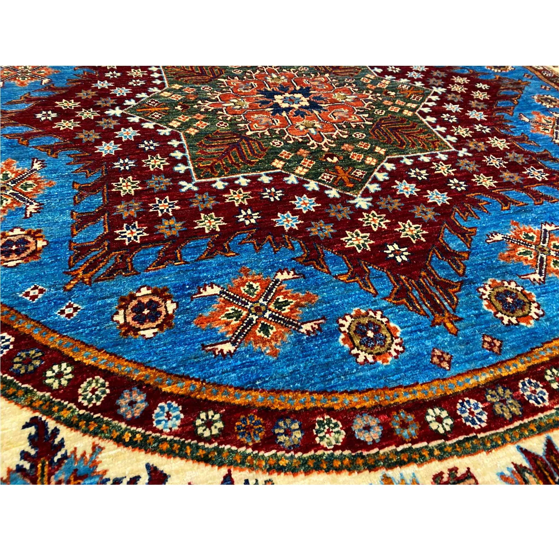 Runder Kazak Teppich, 197x196 cm - German Carpet Shop