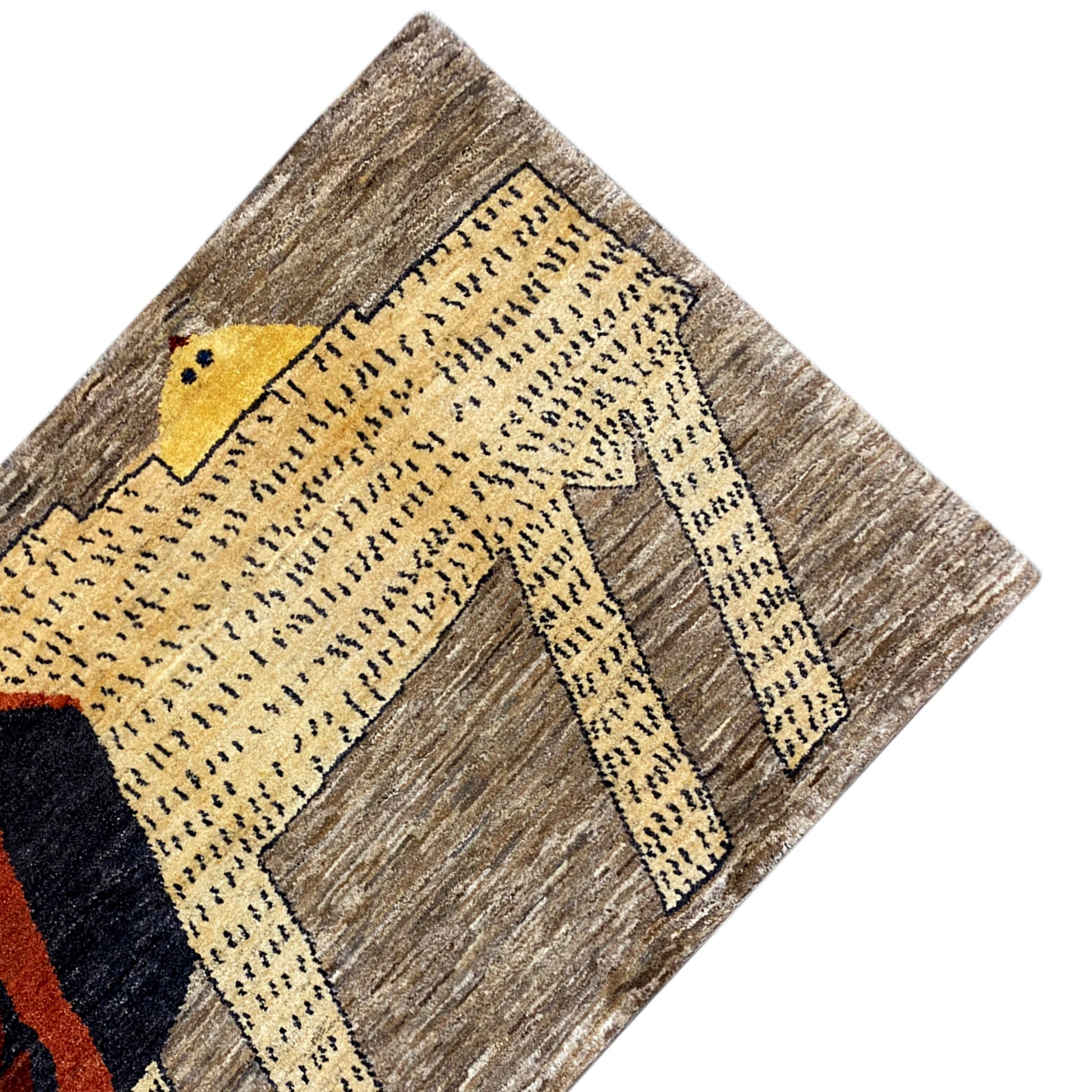 Löwen Gabbeh Teppich 118x79 cm - German Carpet Shop