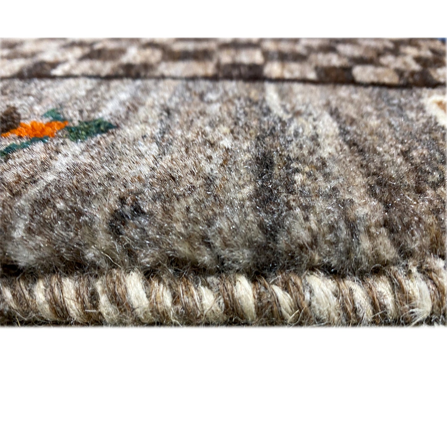 Beiger Gabbeh Teppich Löwe 160x87 cm - German Carpet Shop