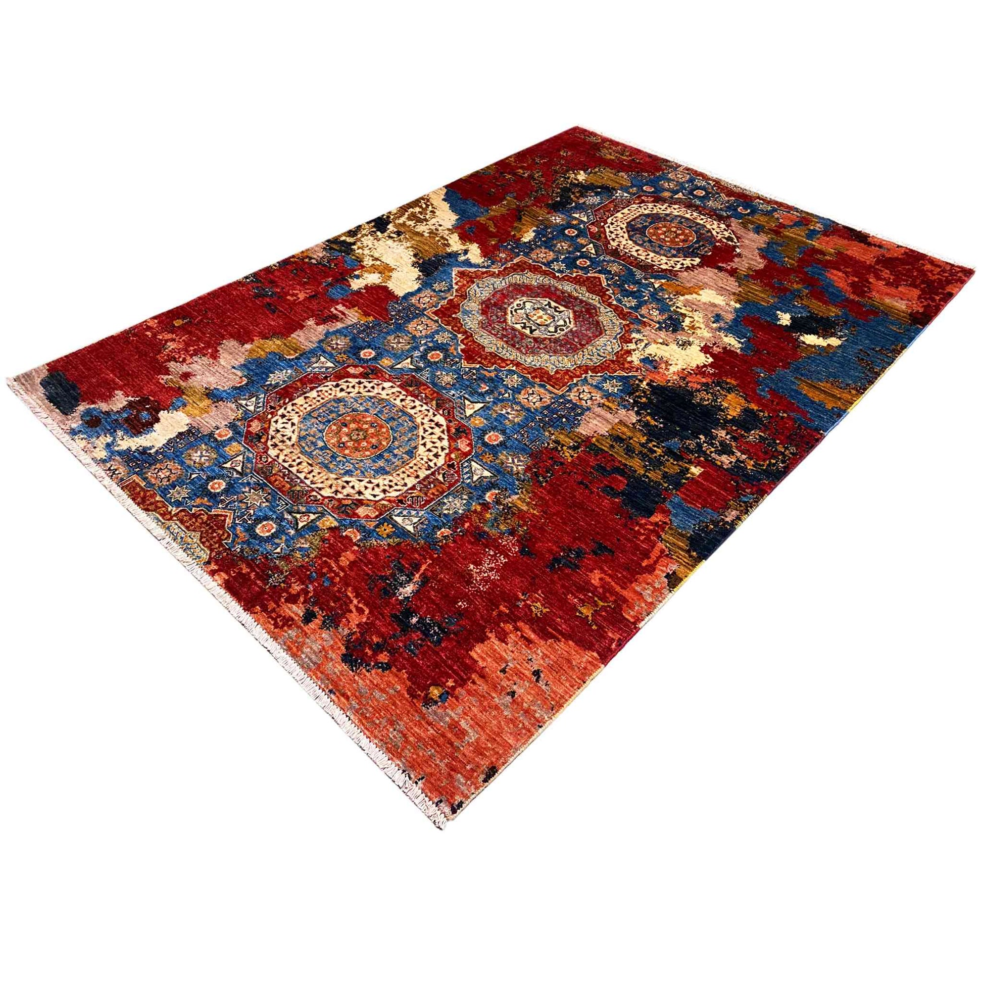 Mamluk Teppich, Rot/Mehrfarbig, 248x176 cm - German Carpet Shop