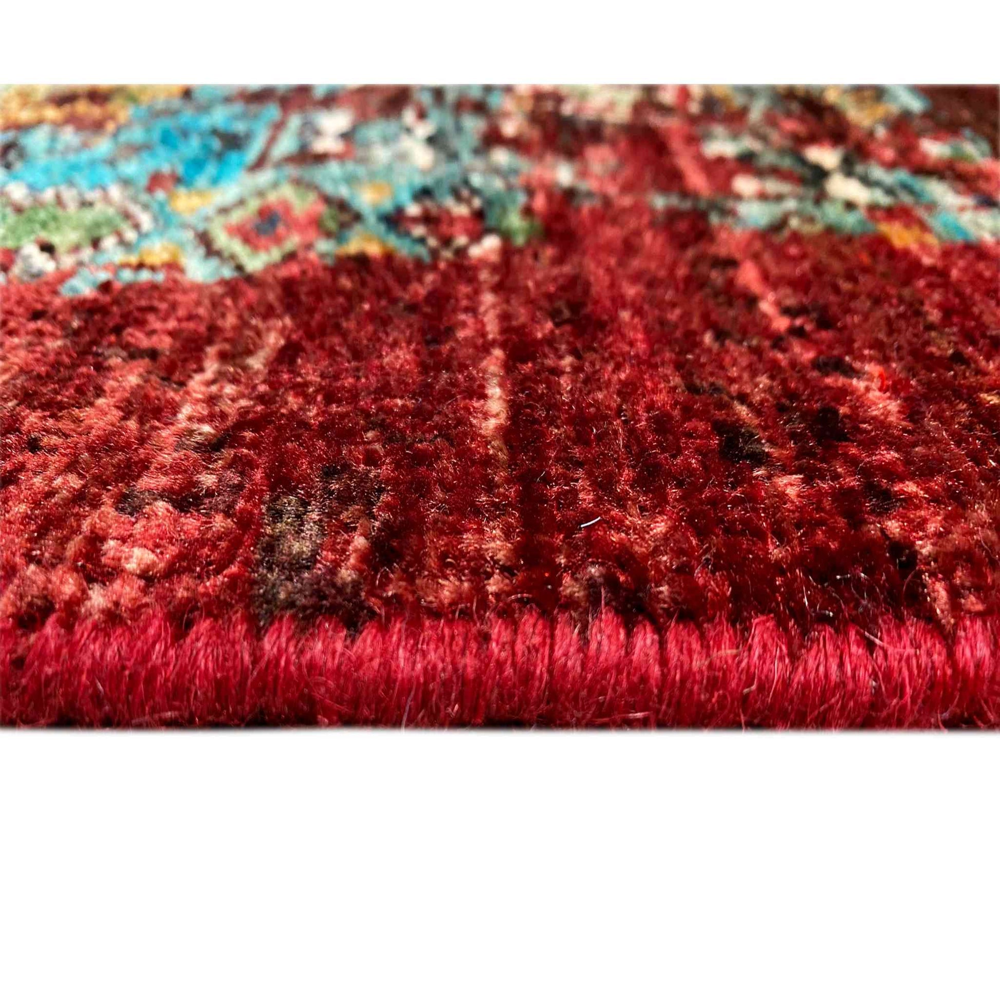 Mamluk Läufer Teppich, Türkis/Mehrfarbig, 252x84 cm - German Carpet Shop