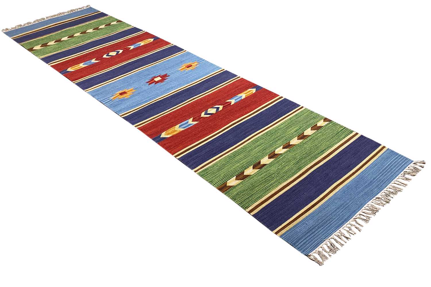 Moderner Kelim Läufer Teppich - Samak (80x300 cm) - German Carpet Shop