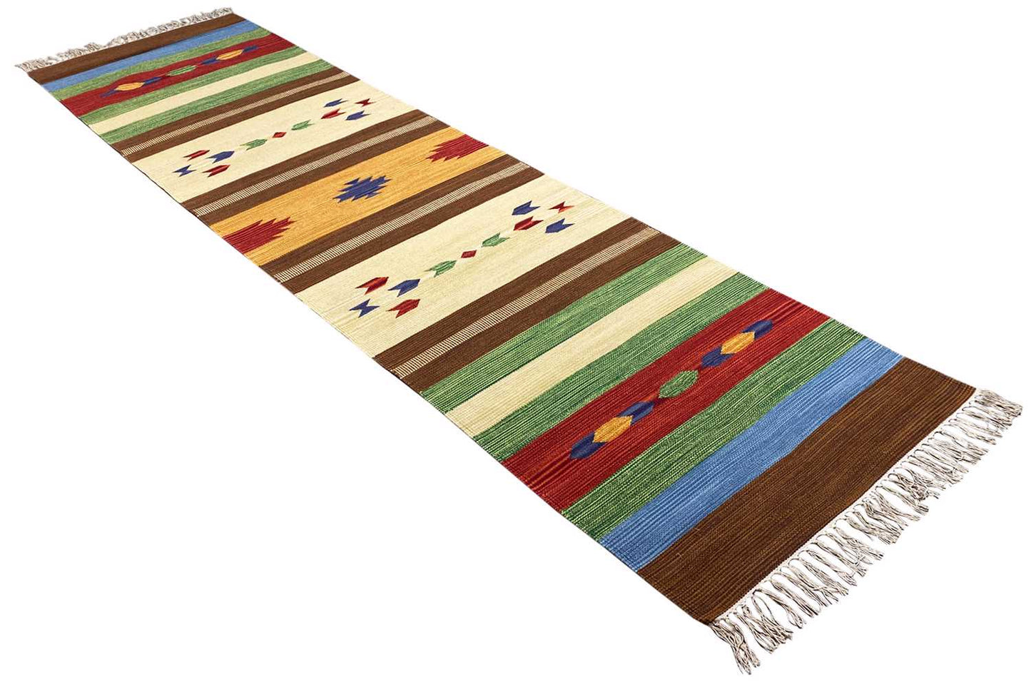 Moderner Kelim Läufer Teppich - Samak (80x300 cm) - German Carpet Shop