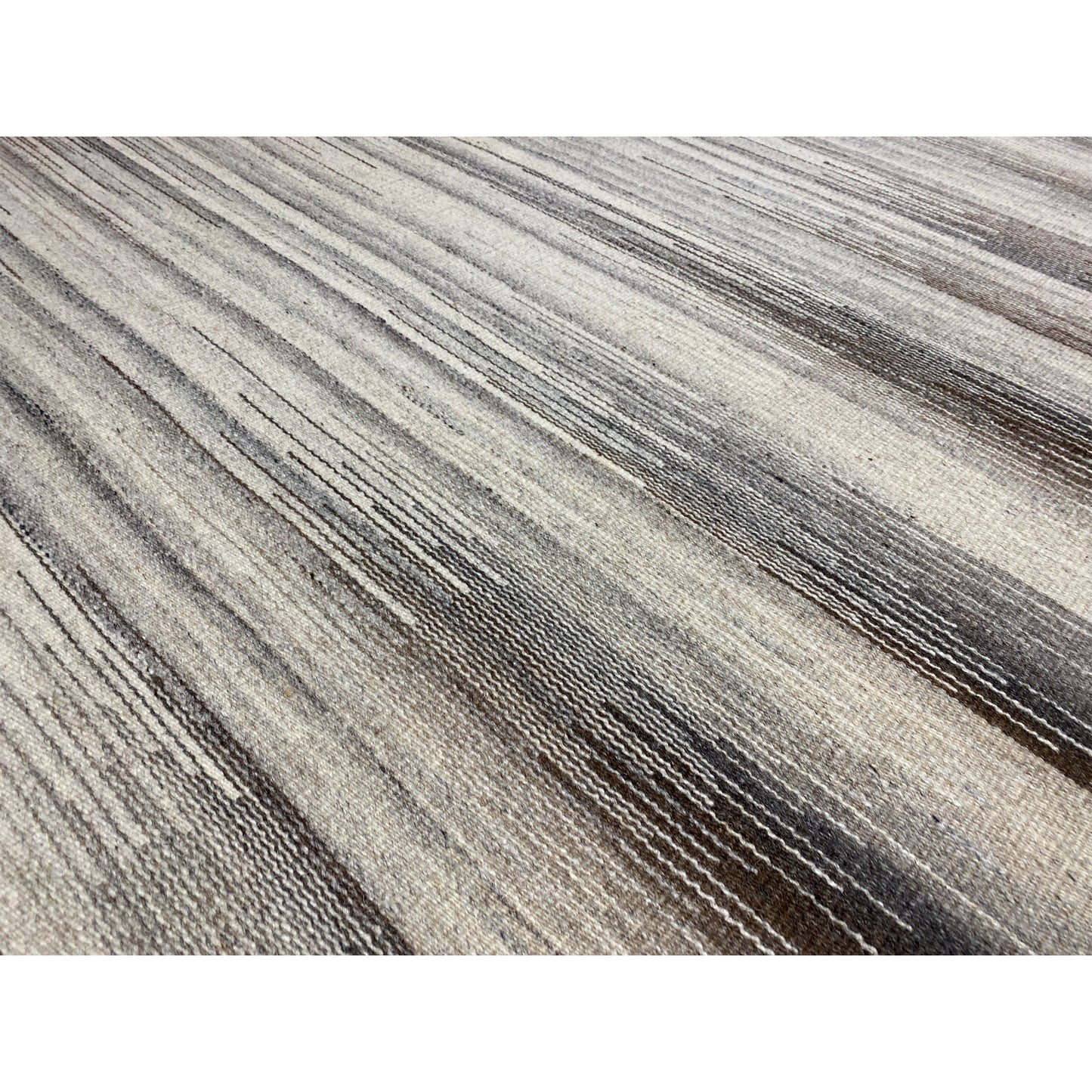 Kelim Teppich Beige – Modernes Streifenmuster 230x160 cm - German Carpet Shop