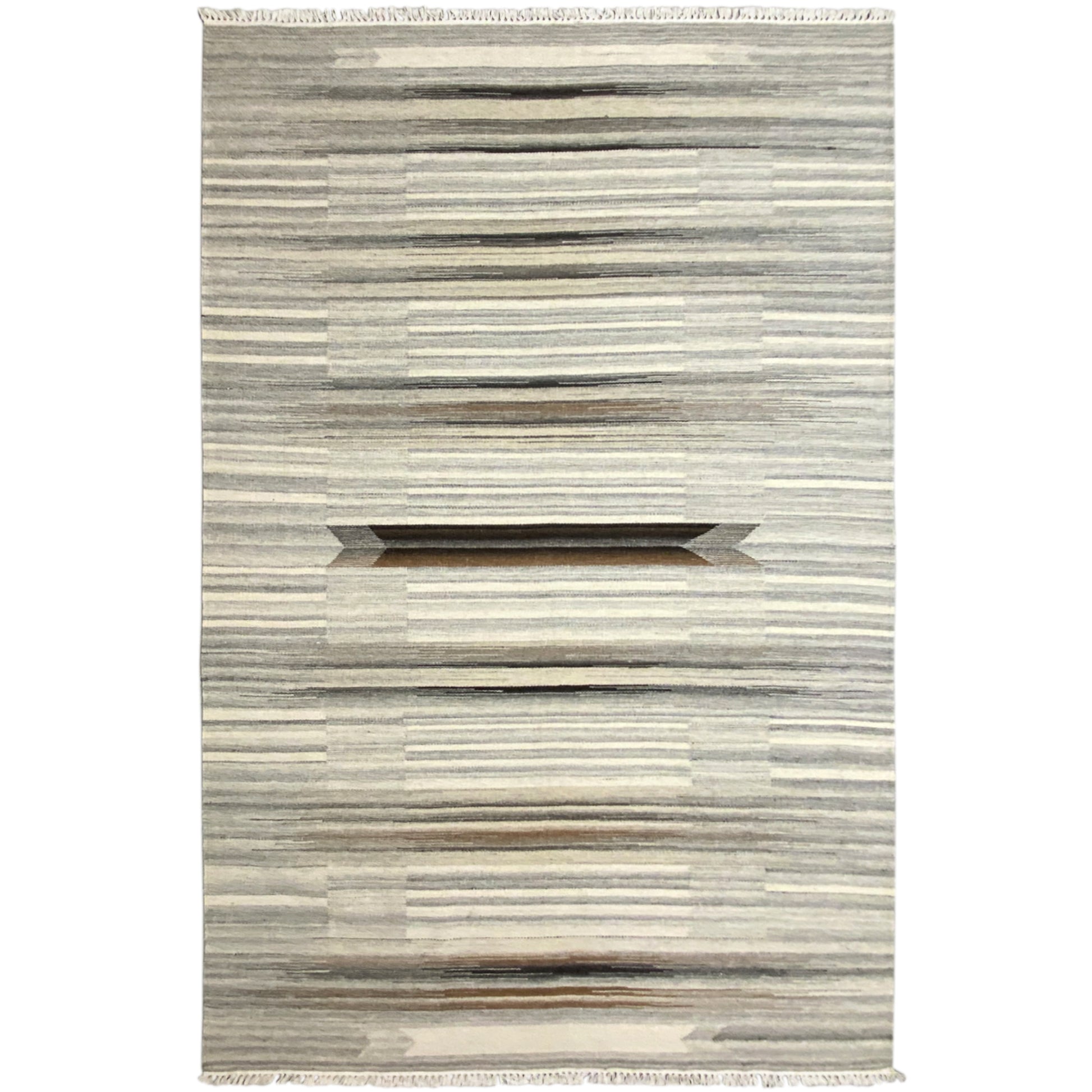 Handgefertigter Kelim Dhurrie Beige – 230x160 cm - German Carpet Shop