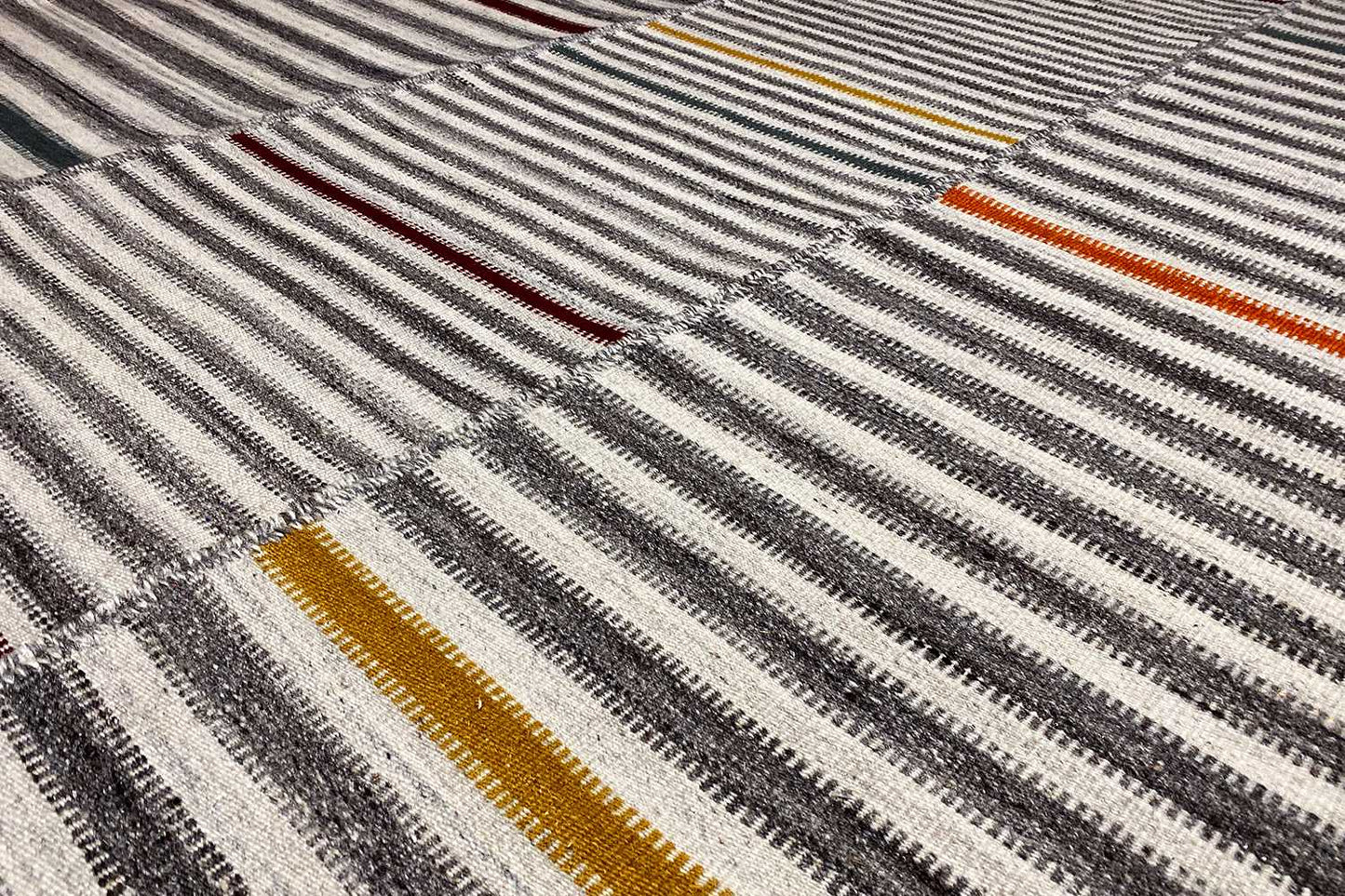 Moderne Kelim - Dhurrie - (245x157 cm) - German Carpet Shop