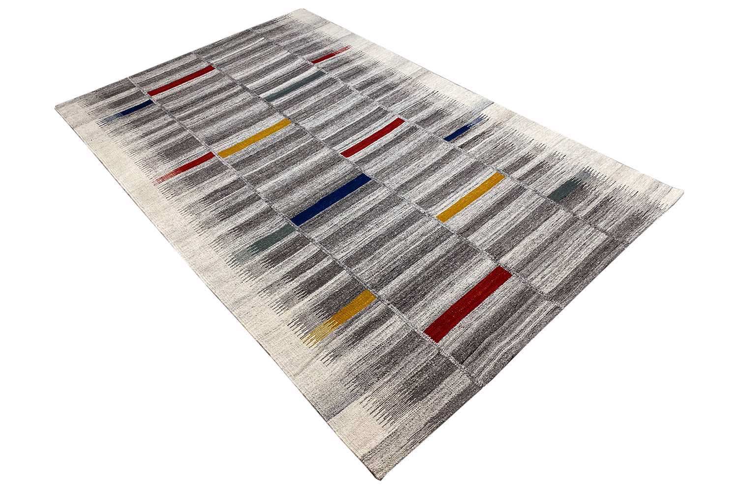 Moderne Kelim - Dhurrie - (241x154 cm) - German Carpet Shop