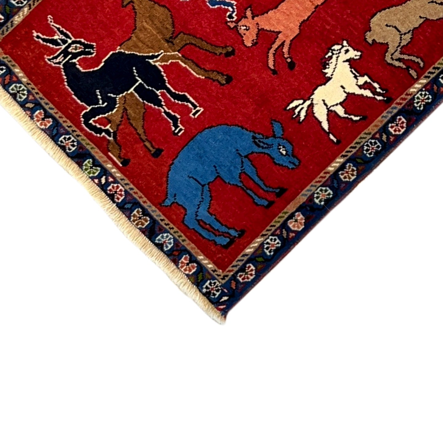 Hamedan Poshti Teppich Wolle 92x60 cm - Premium Hamedan-Poshti Teppiche from German Carpet Shop - Just €0! Shop now at German Carpet Shop