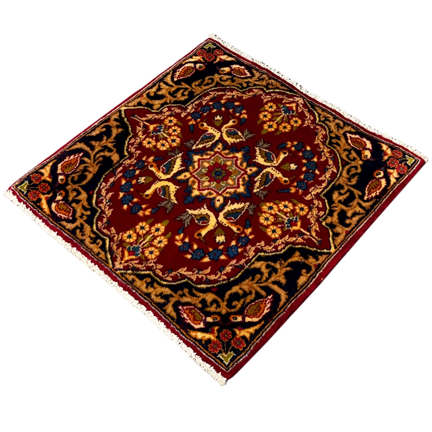 Poshti Teppich, Rot, 66x64 cm - Premium Poshti Teppich from German Carpet Shop - Just €190! Shop now at German Carpet Shop