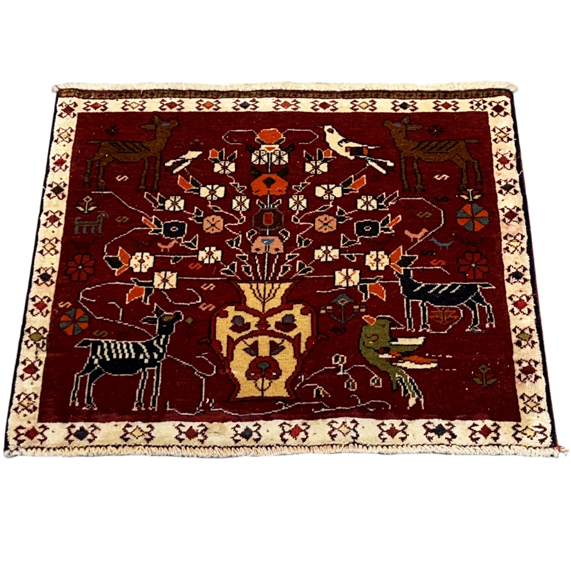 Roter Poshti Teppich 62x58 cm - German Carpet Shop