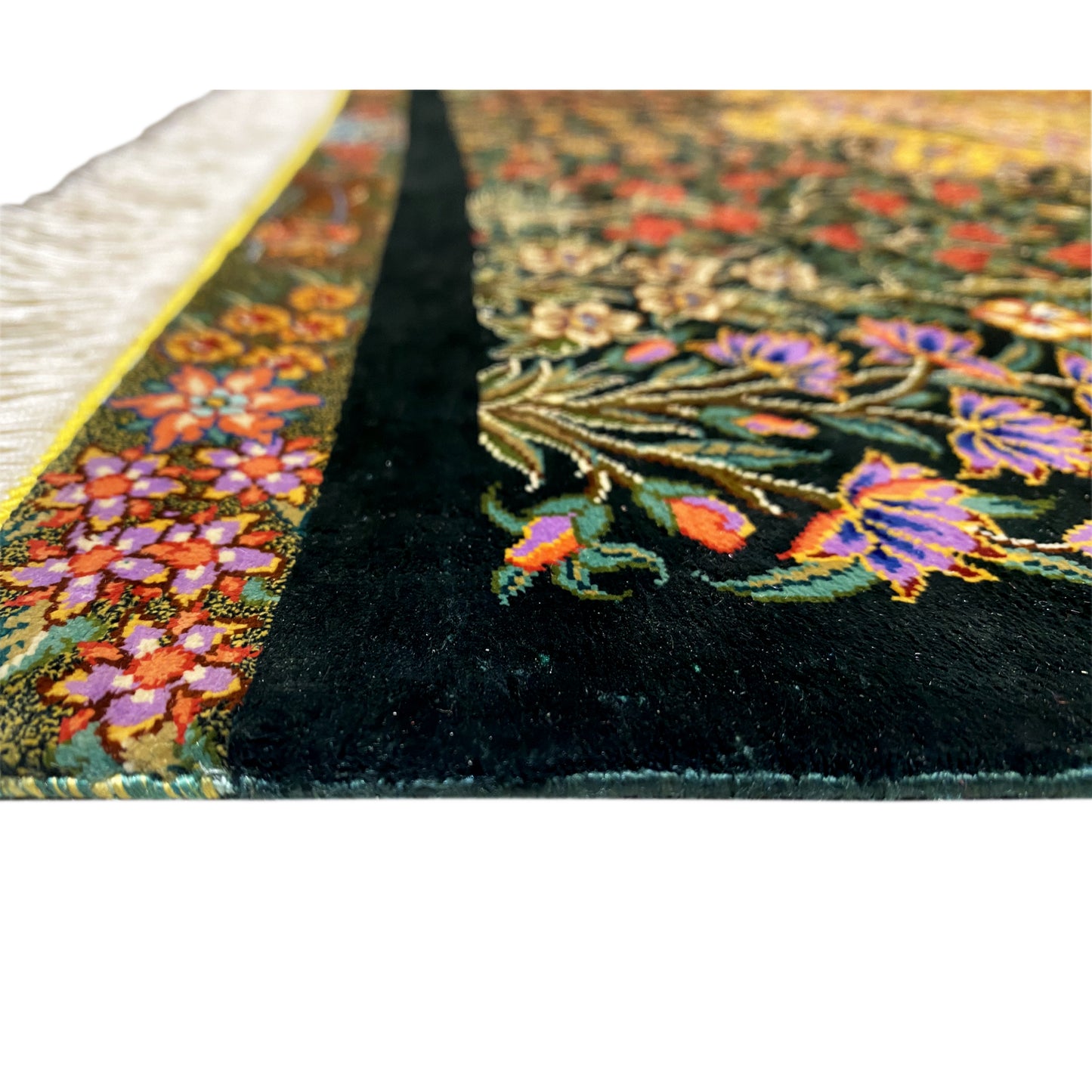 Alfombra de seda Ghom - 900846 (123x79 cm)