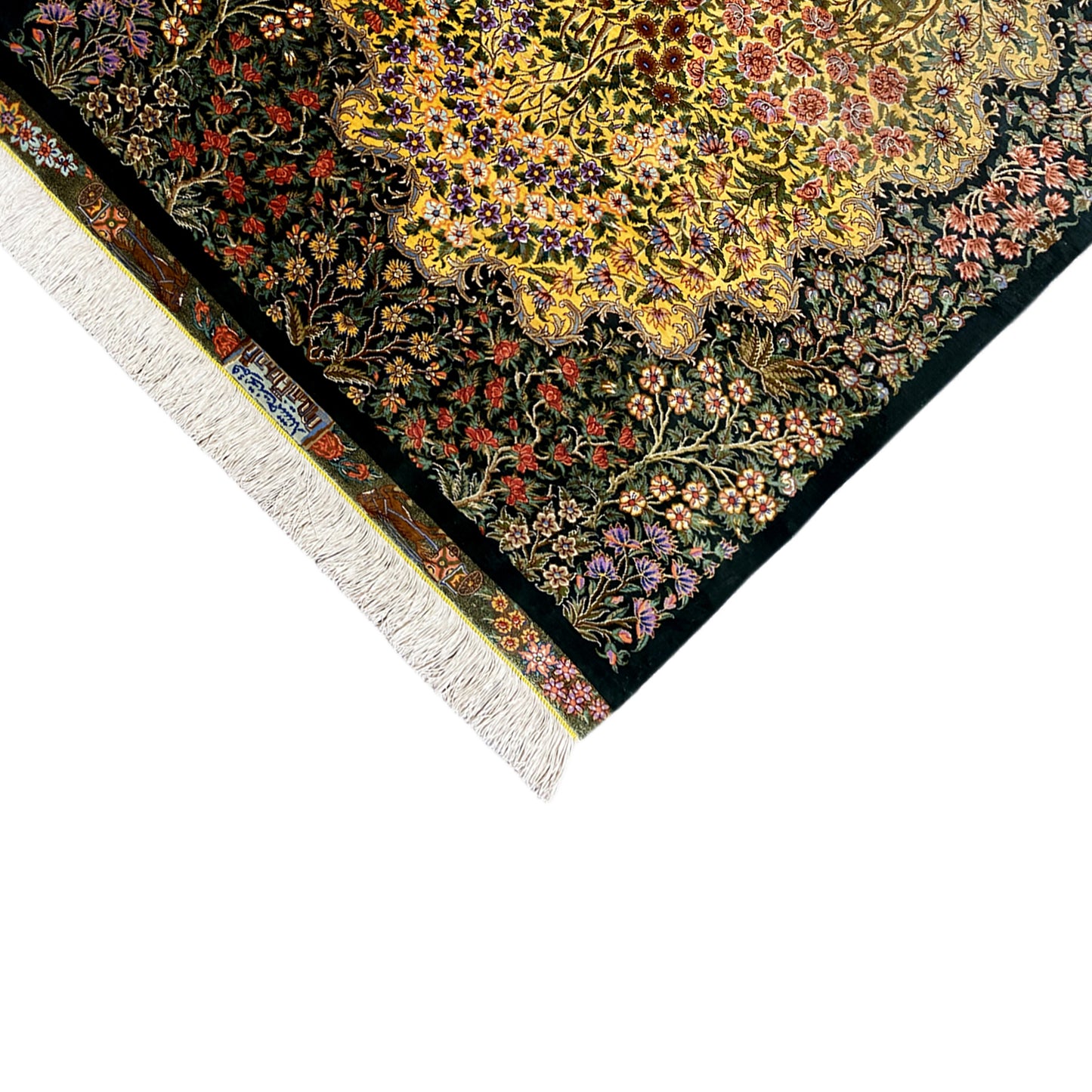Alfombra de seda Ghom - 900846 (123x79 cm)