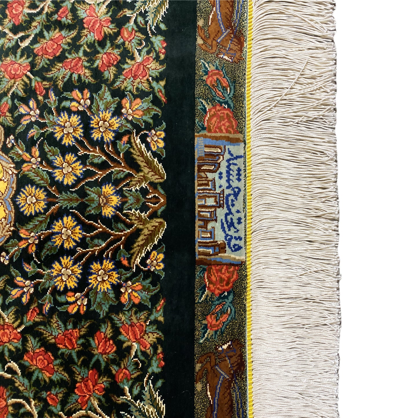Alfombra de seda Ghom - 900846 (123x79 cm)