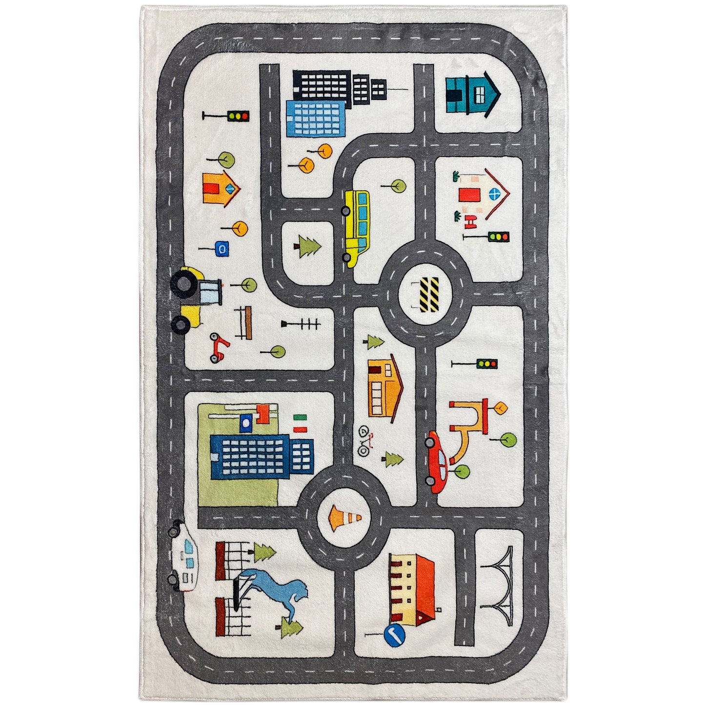Alfombra infantil "Calle", beige, 90 × 160 cm