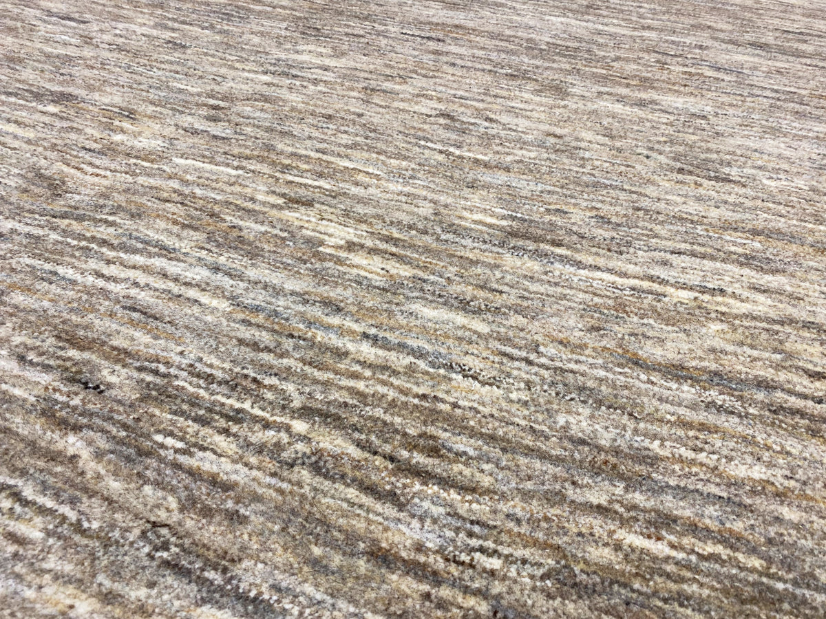 Alfombra Gabbeh, pelo detallado: fibras beige grisáceas con líneas finas e irregulares