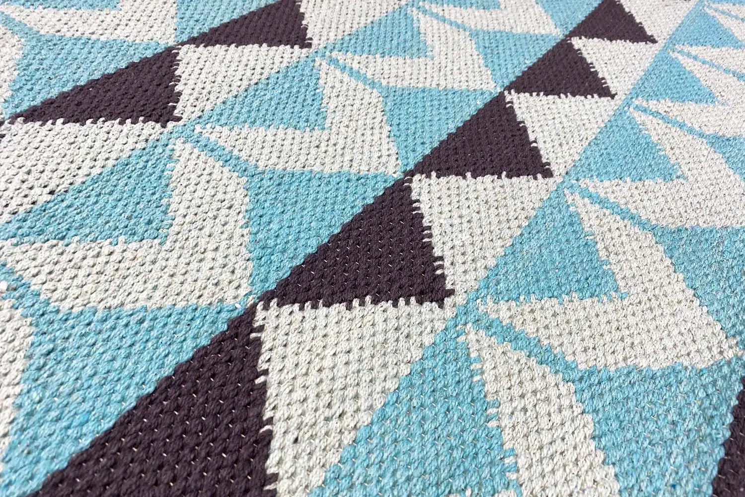 Moderner Kelim - Samak 05 Blue - German Carpet Shop