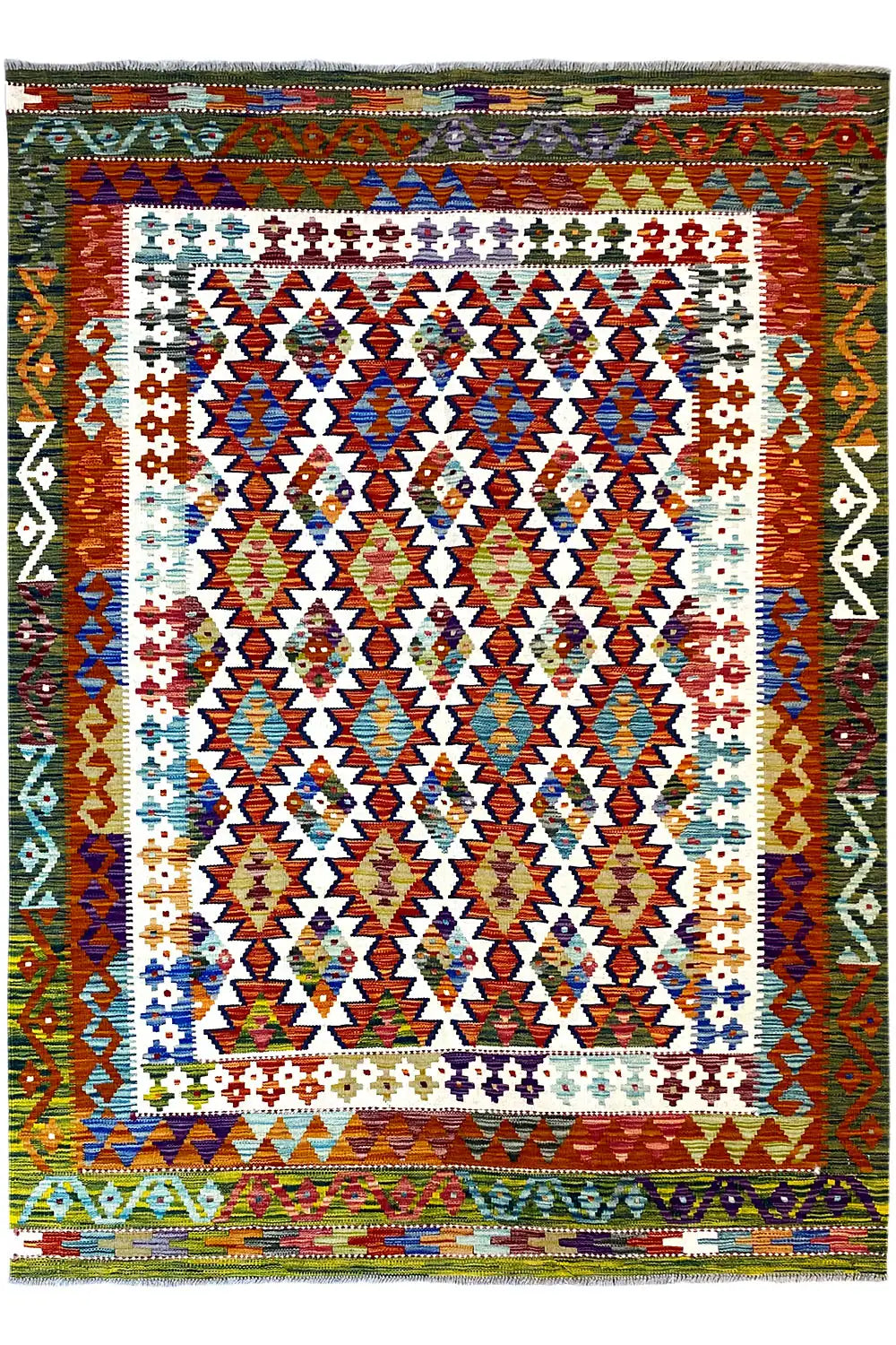 Kelim Afghan - (212x146 cm) - German Carpet Shop