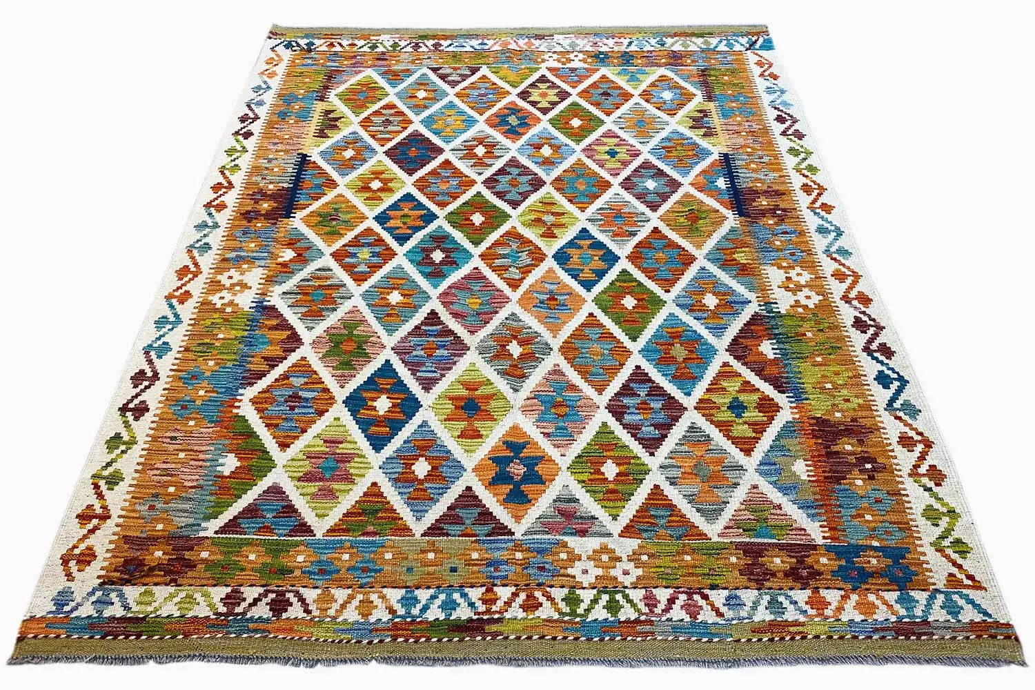 Kelim Afghan - (199x151 cm) - German Carpet Shop