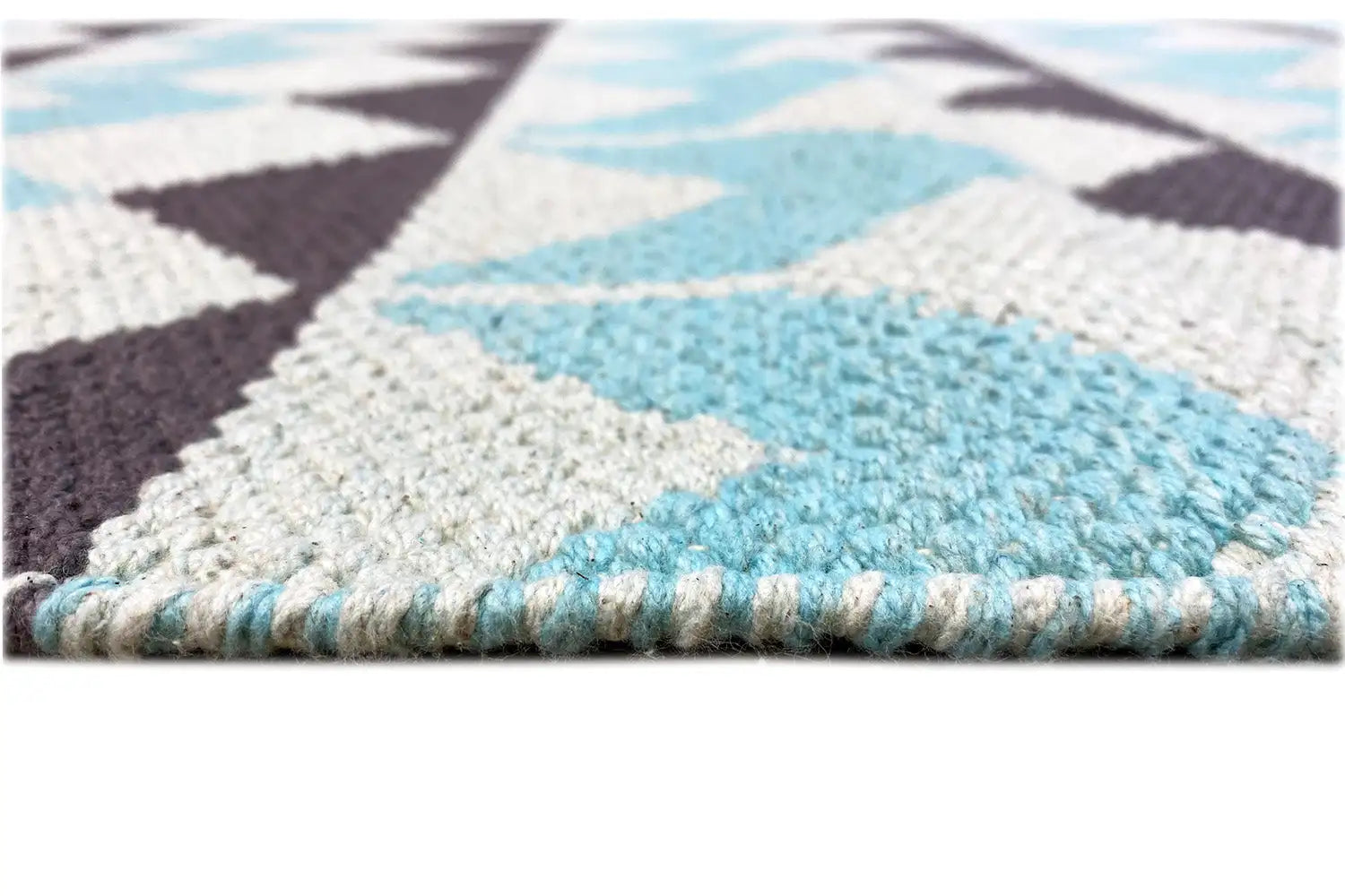 Moderner Kelim - Samak 05 Blue - German Carpet Shop