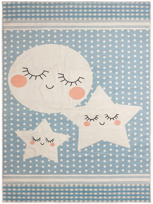 Alfombra infantil „Mundo de estrellas“, azul, 160x230 cm