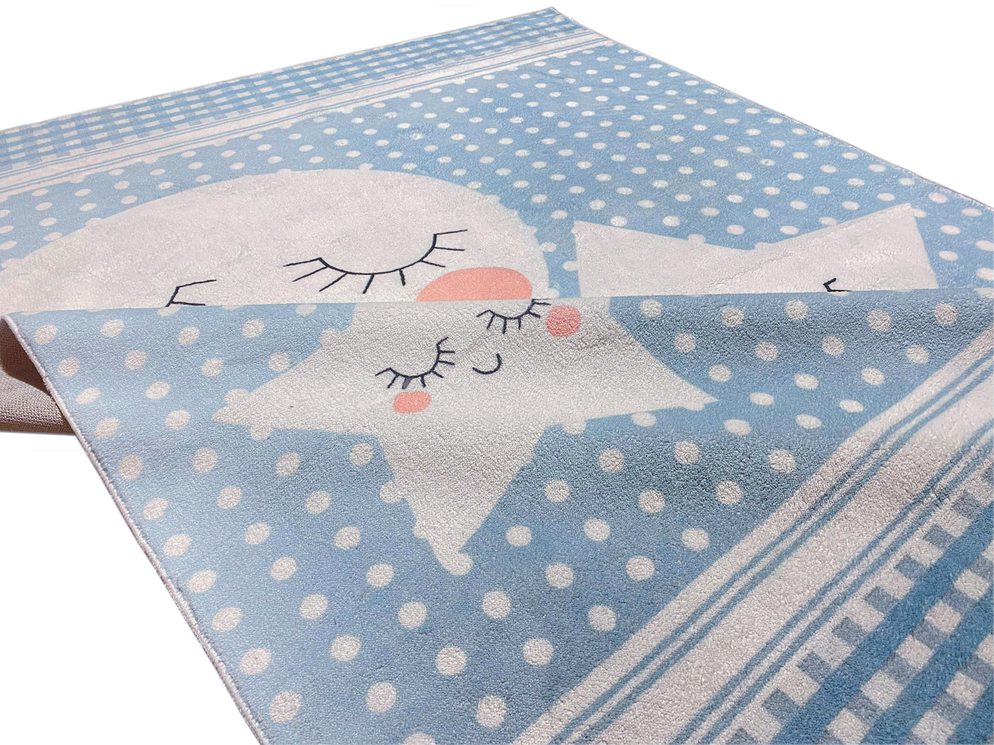 Alfombra infantil „Mundo de estrellas“, azul, 90x160 cm