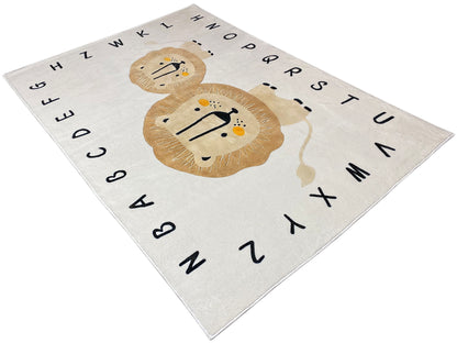 Alfombra infantil „León“, beige, 140x200 cm