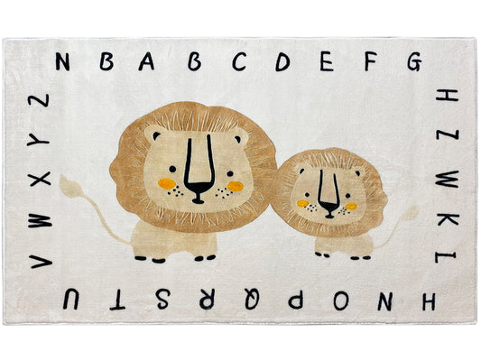 Alfombra infantil „León“, beige, 90x160 cm