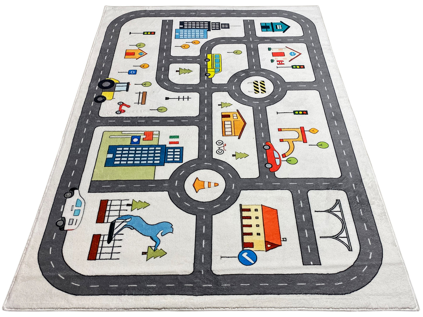Alfombra infantil „Calle“, gris, 140x200 cm