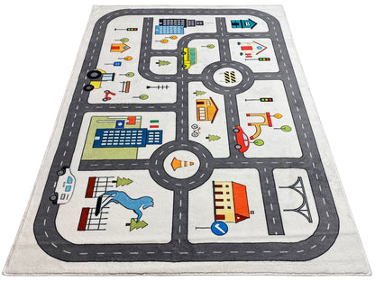 Alfombra infantil „Calle“, gris, 140x200 cm