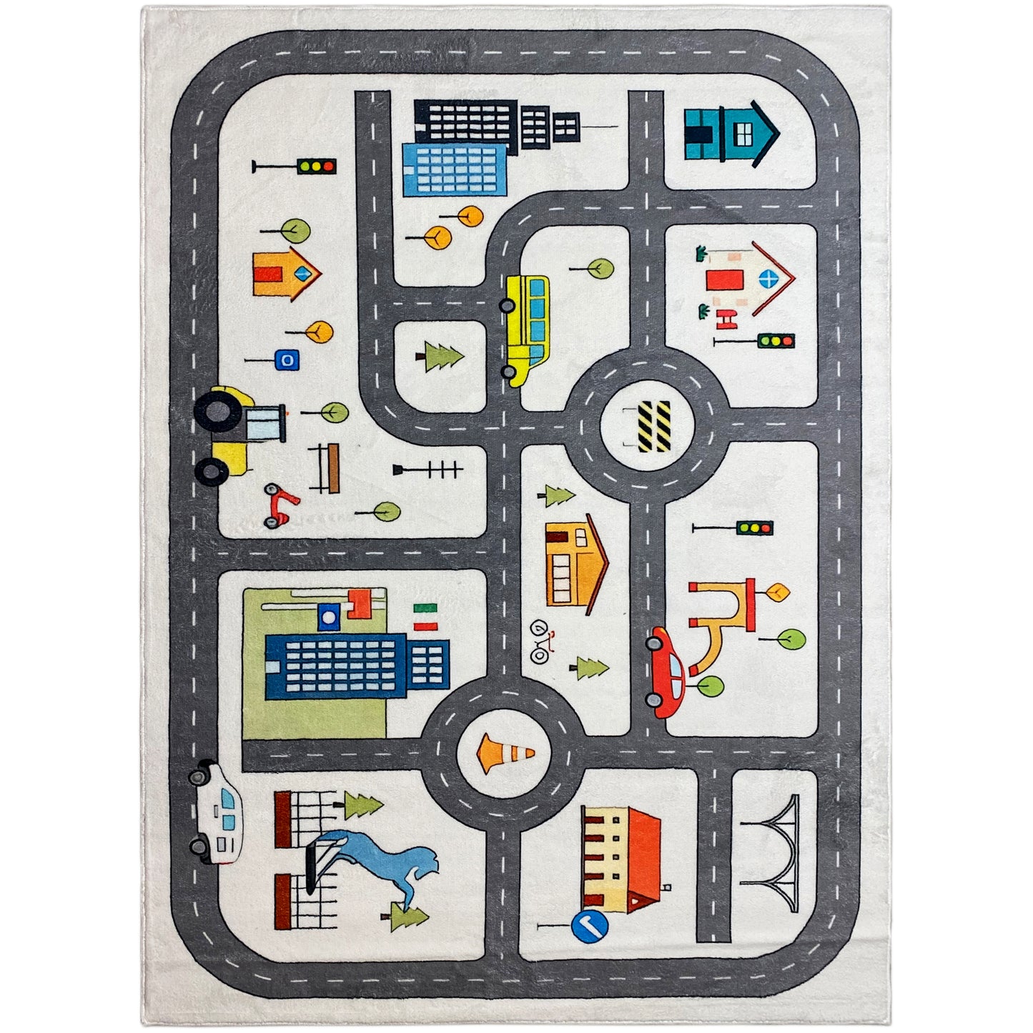 Alfombra infantil „Calle“, gris, 140x200 cm