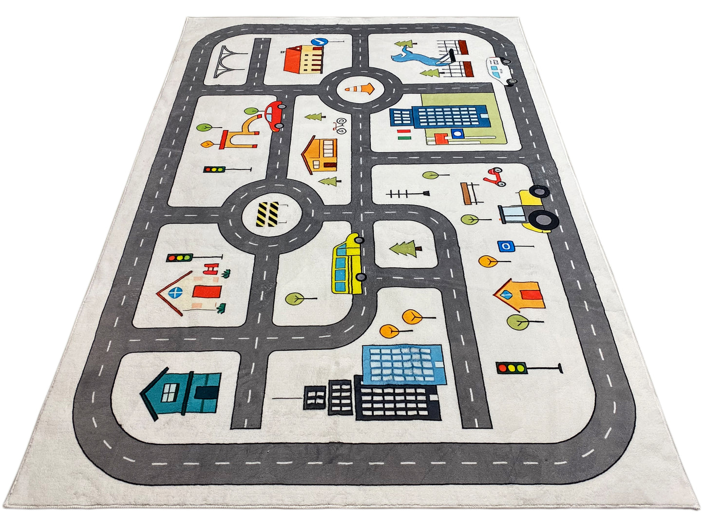 Alfombra infantil „Calle“, gris, 160x230 cm