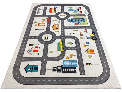 Alfombra infantil „Calle“, gris, 160x230 cm