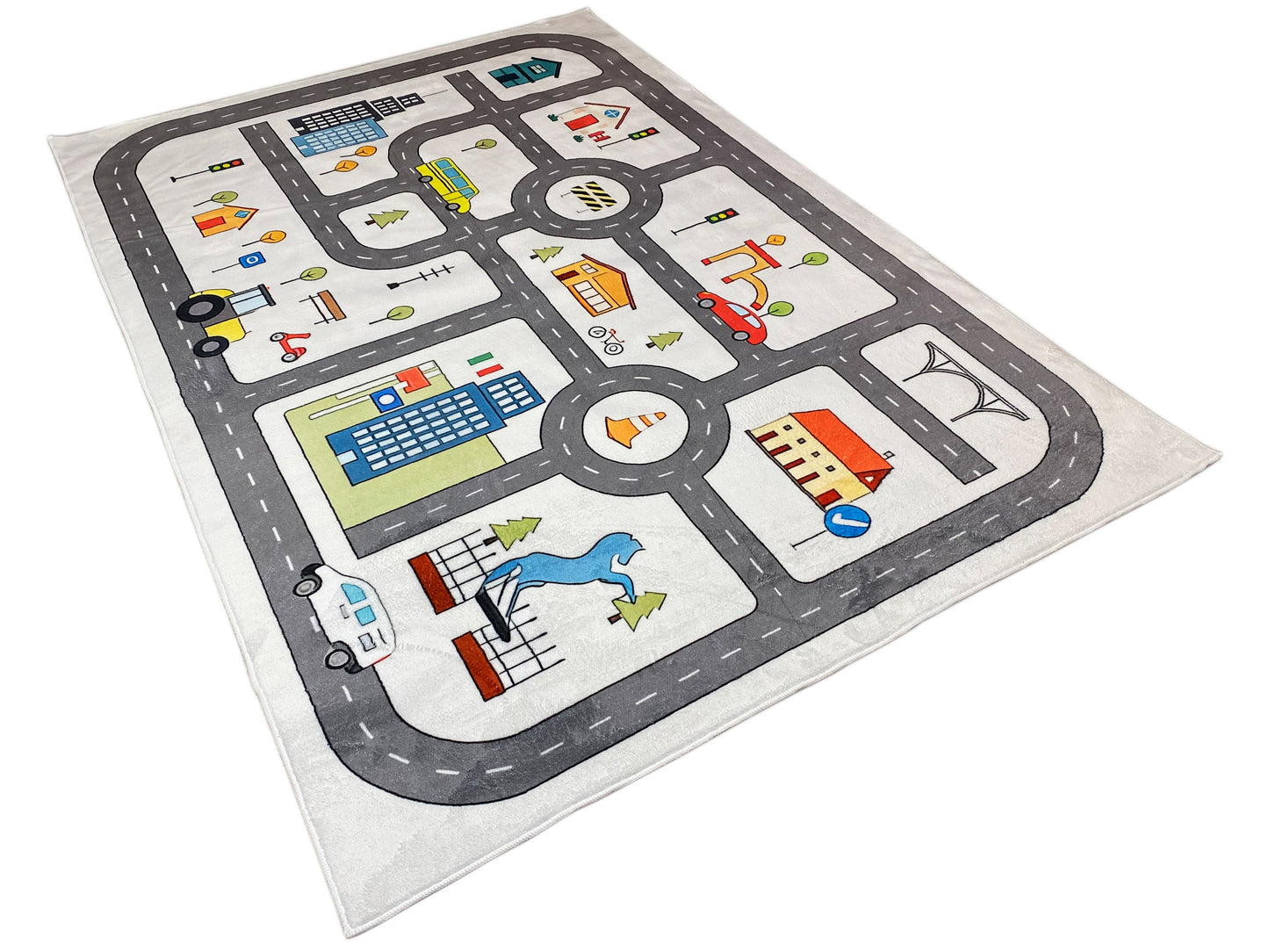 Alfombra infantil „Calle“, gris, 160x230 cm