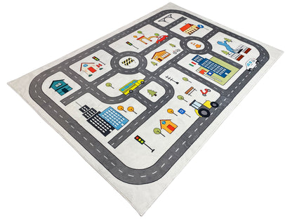 Alfombra infantil „Calle“, gris, 160x230 cm