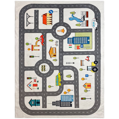 Alfombra infantil „Calle“, gris, 160x230 cm