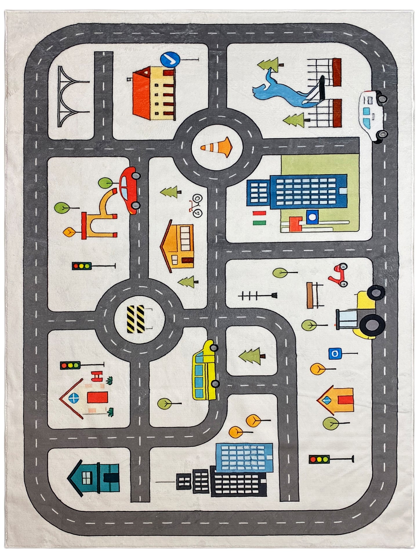 Alfombra infantil „Calle“, gris, 160x230 cm
