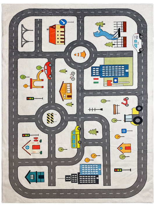 Alfombra infantil „Calle“, gris, 160x230 cm