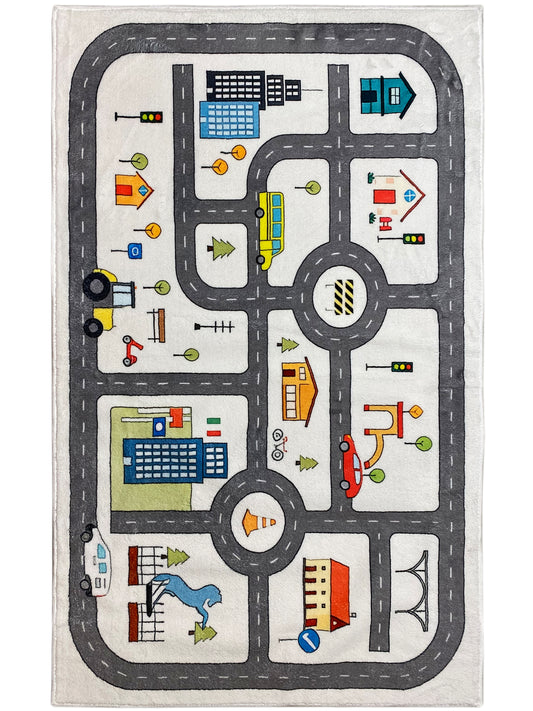 Alfombra infantil „Calle“, beige, 90 × 160 cm