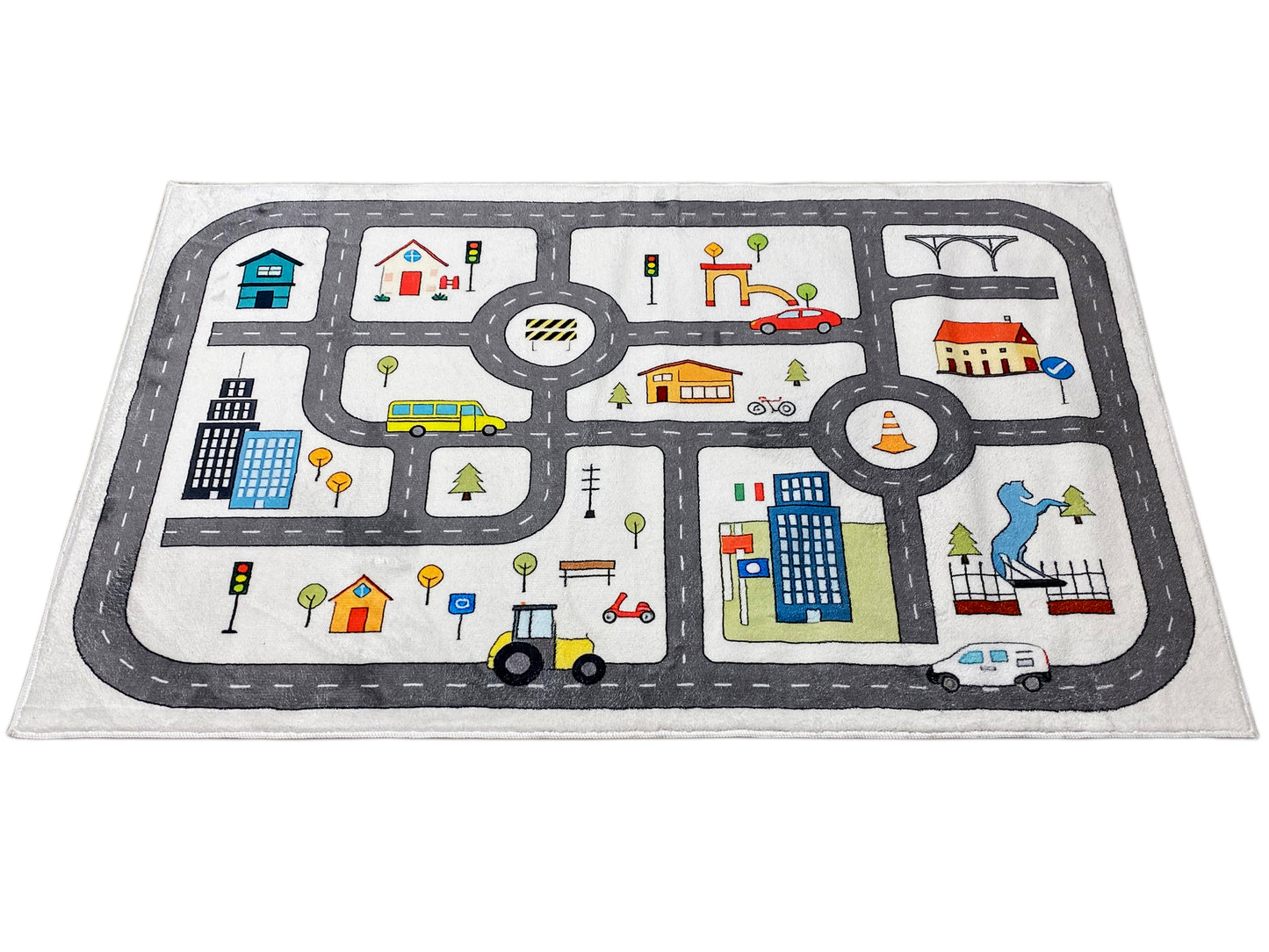 Alfombra infantil "Calle", beige, 90 × 160 cm
