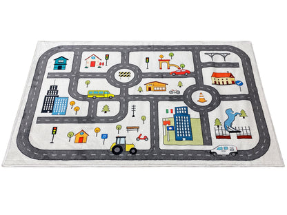 Alfombra infantil "Calle", beige, 90 × 160 cm