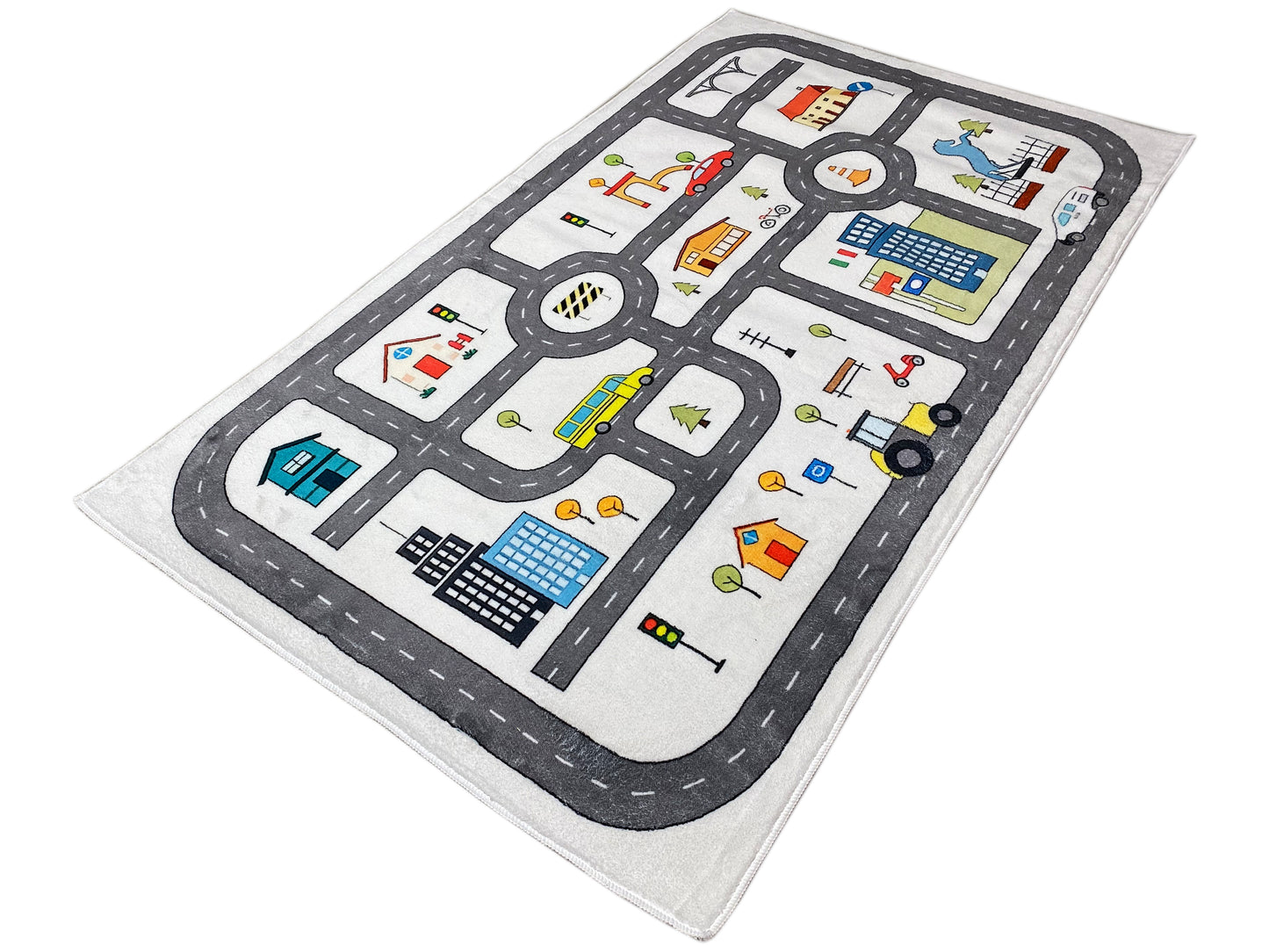 Alfombra infantil "Calle", beige, 90 × 160 cm