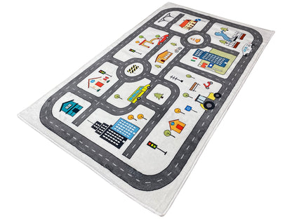 Alfombra infantil "Calle", beige, 90 × 160 cm