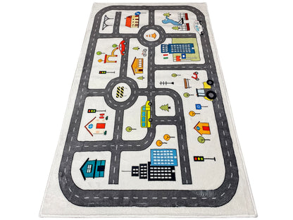 Alfombra infantil "Calle", beige, 90 × 160 cm