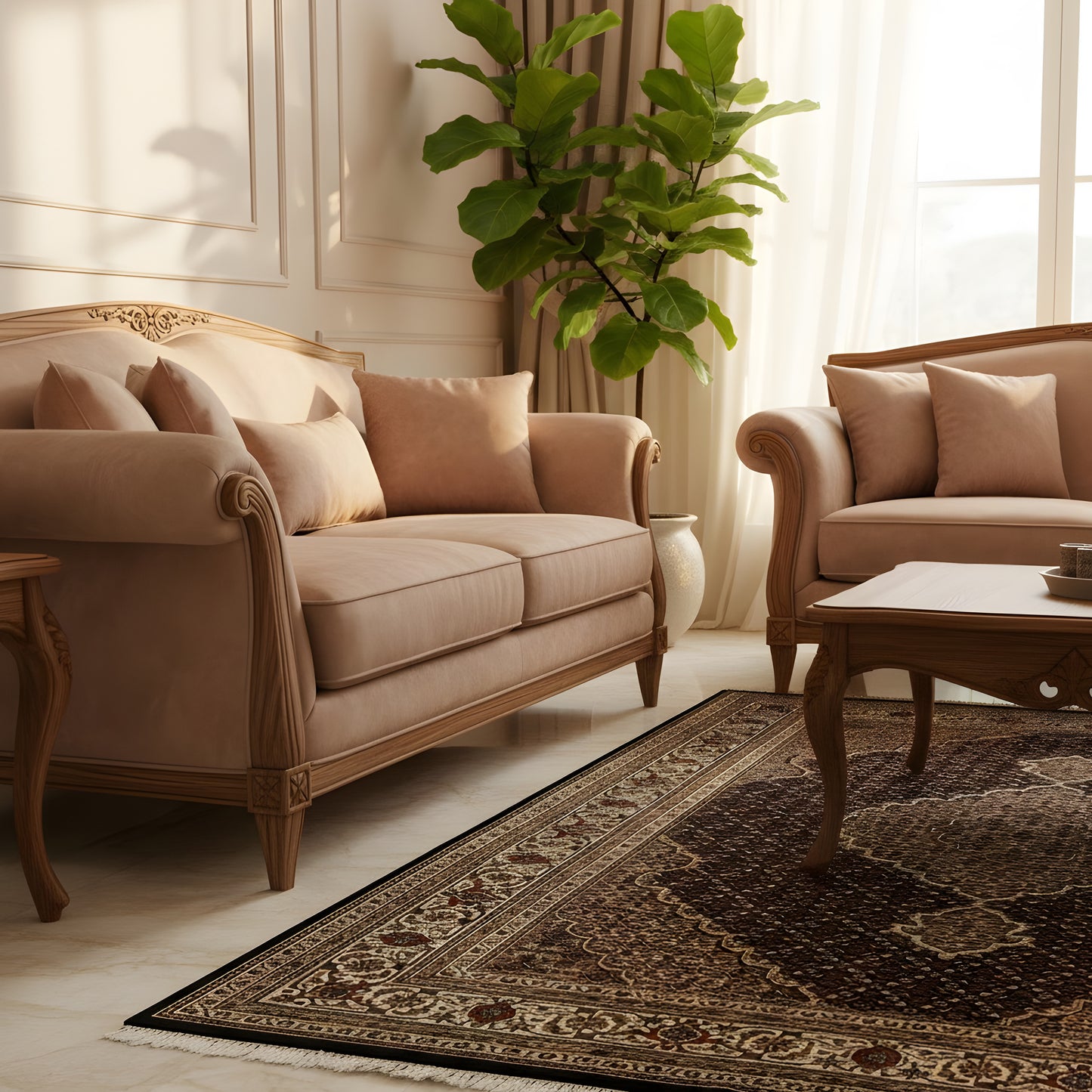 Alfombra Indo Täbriz - (241x175 cm)