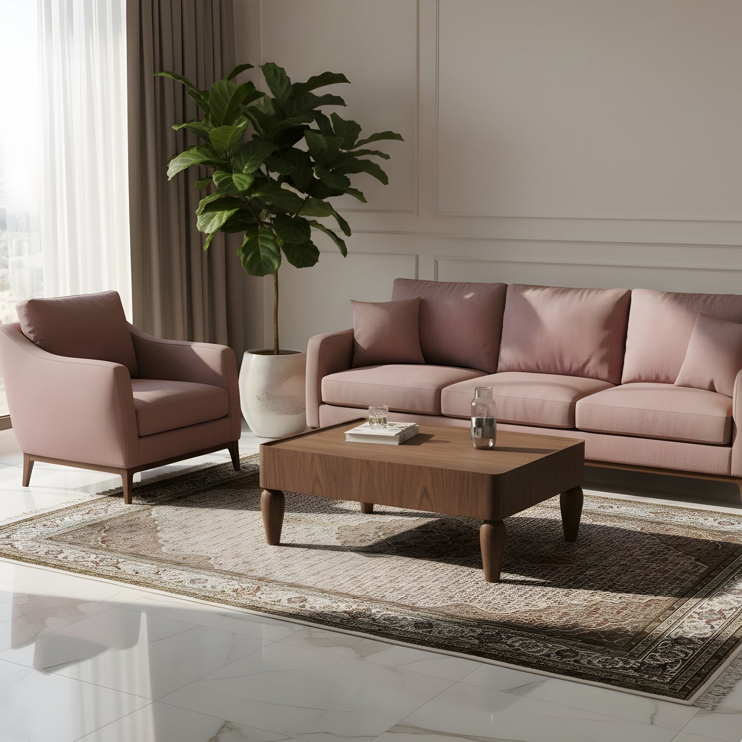 Alfombra Indo Täbriz (296x196 cm)